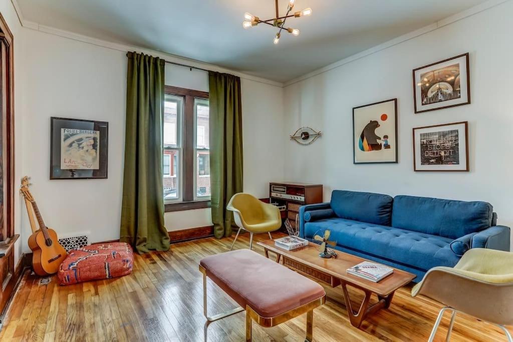 הוילה דטרויט Luxe Mid-Century Styled Historic Townhouse #1 מראה חיצוני תמונה